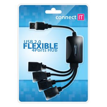CONNECT IT 4-portový USB hub - Flexible
