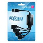CONNECT IT 4-portov� USB hub - Flexible