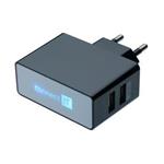 CONNECT IT nab�jec� adapt�r POWER CHARGER se dv�ma USB porty 2.1 A/1 A �ern�