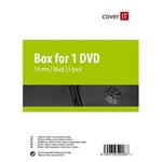 COVER IT box:1 DVD 14mm �ern� A-kvalita 5pck/BAL !!
