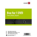 COVER IT box:1 DVD 9mm ULTRAslim �ern� A-kvalita 10pck/BAL