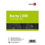 COVER IT box:2 DVD 14mm �ern� 5pck/BAL