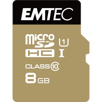 Emtec microSDHC 8GB Gold Plus Class 10 + SD adaptr
