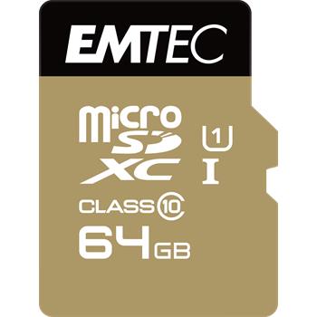 EMTEC microSDXC 64GB Gold Plus Class 10 + SD adaptr