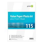 PRINT IT Value Paper Photo A4 115 g/m2 Glossy 100pck/BAL