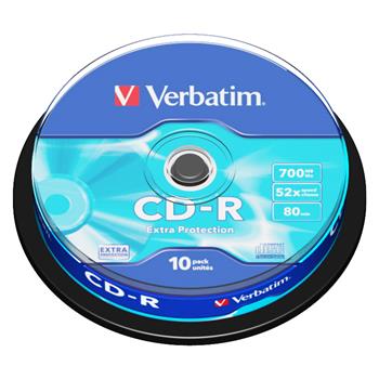 VERBATIM CD-R 80 52x EXTRA spindl 10pck/BAL