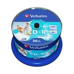 VERBATIM CD-R 80 52x PRINT. NO ID spindl 50pck/BAL