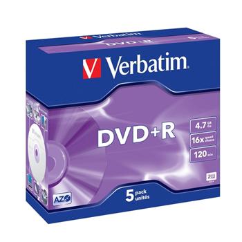 VERBATIM DVD+R 4,7GB 16x box 5pck/BAL