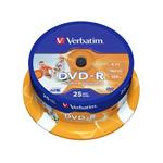 VERBATIM DVD-R 4,7GB 16x PRINT. spindl 25pc/BAL