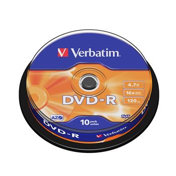 VERBATIM DVD-R 4,7GB 16x spindl 10pck/BAL