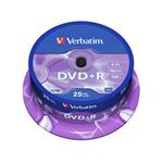 VERBATIM DVD+R 4,7GB 16x spindl 25pck/BAL