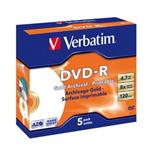 VERBATIM DVD-R 4,7GB 8x Arch. PRINT. box 5pck/BAL