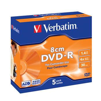 VERBATIM DVD-R 8cm 1,4GB 4x box 5pck/BAL EOL