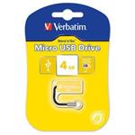 VERBATIM flashdisk 4GB USB 2.0 Store n Go MICRO Sun Kissed Yellow