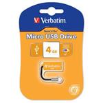 VERBATIM flashdisk 4GB USB 2.0 Store n Go MICRO Volcanic Orange