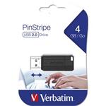 VERBATIM flashdisk 4GB USB 2.0 Store n Go Pinstripe Black