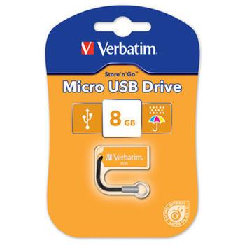 VERBATIM flashdisk 8GB USB 2.0 Store n Go MICRO Volcanic Orange