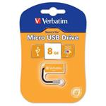 VERBATIM flashdisk 8GB USB 2.0 Store n Go MICRO Volcanic Orange