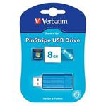 VERBATIM flashdisk 8GB USB 2.0 Store n Go Pinstripe Caribbean Blue