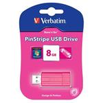 VERBATIM flashdisk 8GB USB 2.0 Store n Go Pinstripe Hot Pink