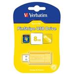 VERBATIM flashdisk 8GB USB 2.0 Store n Go Pinstripe Sunkissed Yellow