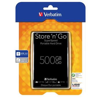VERBATIM Hard Drive 2,5" 500GB USB 3.0 Black Box