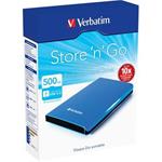 VERBATIM Hard Drive 2,5" 500GB USB 3.0 New Blue