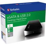VERBATIM Hard Drive 3,5" 2TB USB 2.0/ESATA External