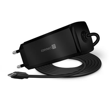 CONNECT IT C-Power univerz�ln� notebookov� adapt�r USB-C PD 100 W �ERN�