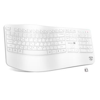 CONNECT IT FOR HEALTH Ergonomická klávesnice, CZ + SK verze, BÍLÁ