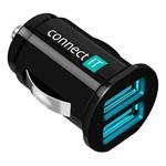 CONNECT IT InCarz nabjeka do auta 2xUSB 2.1A+1A, ern