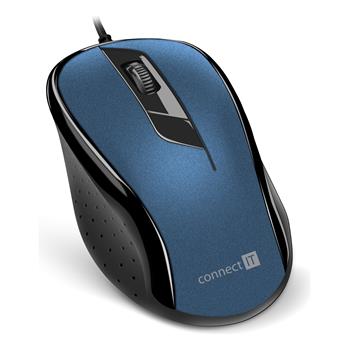 CONNECT IT Optická myš, USB, modrá