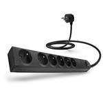 CONNECT IT prodlu�ovac� kabel s p�ep�ovou ochranou ,6 z�suvek, 1,5 m (�ern�)