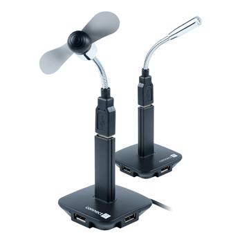 CONNECT IT USB 2.0 HUB STORM s led lampi�kou a ventil�torem