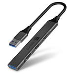 CONNECT IT USB-A hub, (1xUSB-A 3.0, 3xUSB-A 2.0), extern, ANTRACITOV