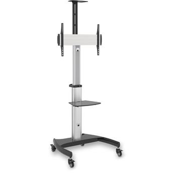 CONNECT IT Wheelie II pojízdný stojan & držák na jednu obrazovku 37" - 75", STŘÍBRNÝ