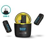 CONNECT IT Wireless mikrofon ClipMic Pro USB-C (2 ks + receiver) set s nab�jec�m pouzdrem �ERN�