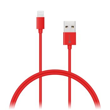 CONNECT IT Wirez COLORZ kabel Apple Lightning - USB, 1m, červený