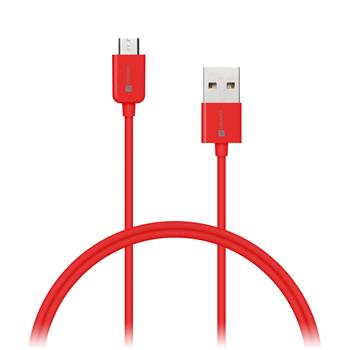 CONNECT IT Wirez COLORZ kabel micro USB - USB, 1m, červený