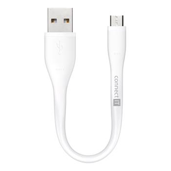 CONNECT IT Wirez Micro USB - USB pro power banky, bílý, 13 cm