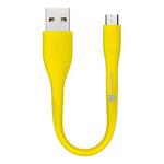 CONNECT IT Wirez Micro USB - USB pro power banky, žlutý, 13 cm