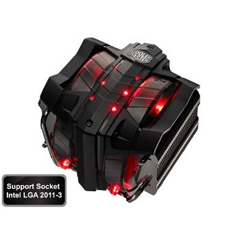 Cooler Master chladi CPU V8 GTS, univ. socket, 2x 140mm PWM red LED fan