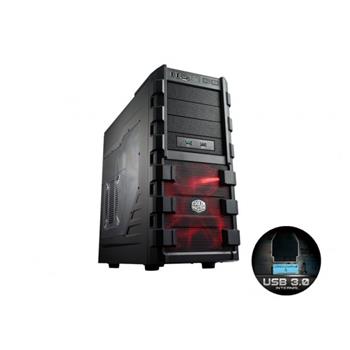 Cooler Master sk miditower HAF 912 Advanced, ATX, USB3.0, bez zdroje, prhledn bonice, black