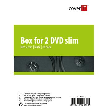 COVER IT 2 DVD 7mm slim černý 10ks/bal