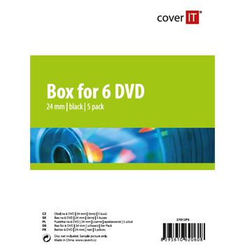 COVER IT 6 DVD 24mm černý 5ks/bal