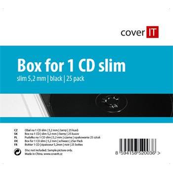 COVER IT box:1 CD slim �ern� 25ks/BAL