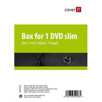 COVER IT box:1 DVD 7mm slim �ern� 10ks/BAL