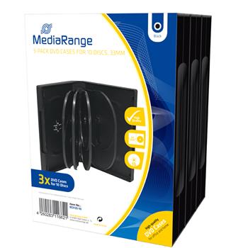 MEDIARANGE 10 DVD 33mm ern - 3ks/bal