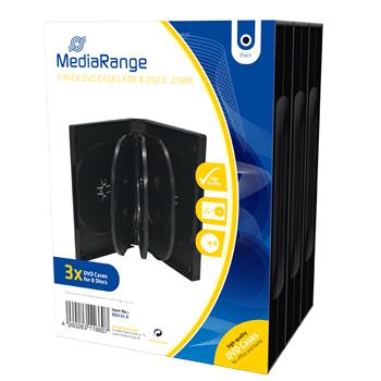 MEDIARANGE 8 DVD 27mm ern - 3ks/bal