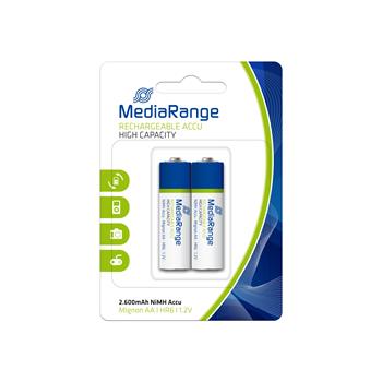 MediaRange nabjec baterie Mignon AA, HR6, 1,2V, 2600 mAh, 2ks